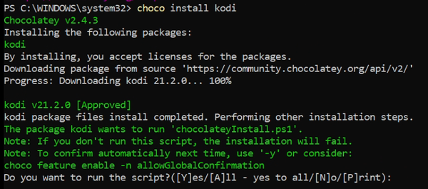 Installer Chocolatey sur Windows