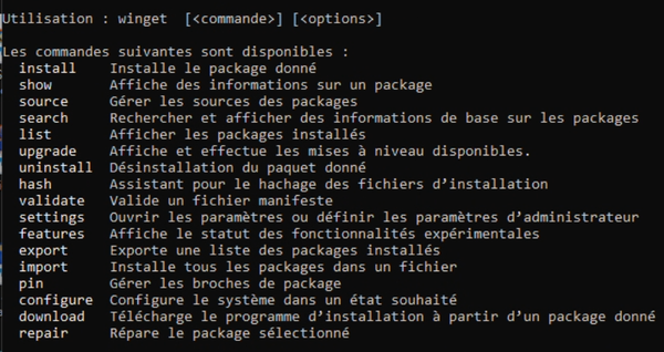 Installer Winget sur Windows